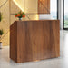 46.5" Reception Desk, Modern Front Desk Counter Table with Open Shelves Tribesigns