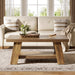 47" Coffee Table, Farmhouse 2 - tier Center Table with Storage Tribesigns