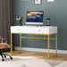 47" Computer Desk Modern Writing Desk with 2 Drawers Tribesigns