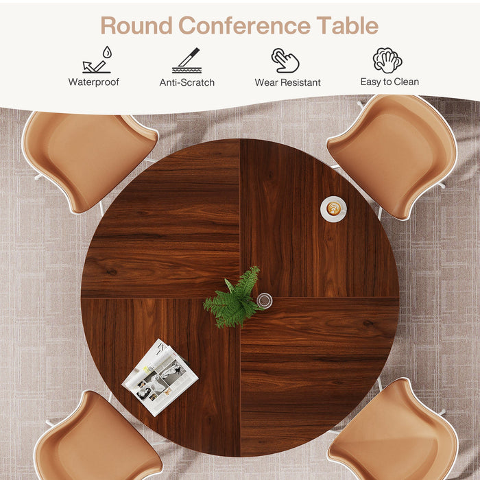47" Conference Table, Round Sturdy Meeting Room table Tribesigns