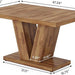 47" Dining Table, Farmhouse Wooden Kitchen Dinner Table with Duty Pedestal Tribesigns