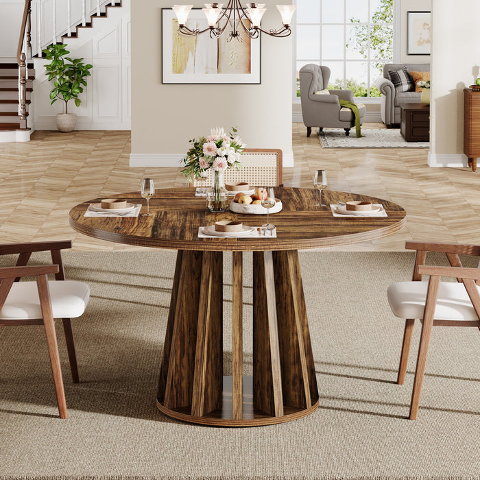 47" Dining Table, Round Kitchen Table For 4 - 6 People Tribesigns