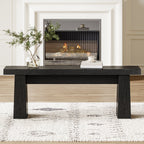 Full-frontal shot of Tribesigns's Entryway Bench, Wooden Dining Table Bench End of Bed Bench.