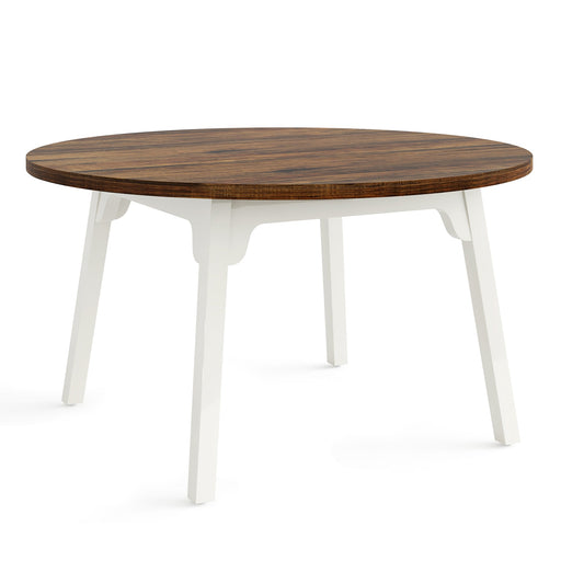 47-inch Dining Table, Round Farmhouse Kitchen Table for 4-6 Tribesigns