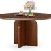 47-Inch Dining Table, Wood Round Kitchen Table for 4-6 Tribesigns