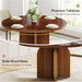 47-Inch Dining Table, Wood Round Kitchen Table for 4-6 Tribesigns