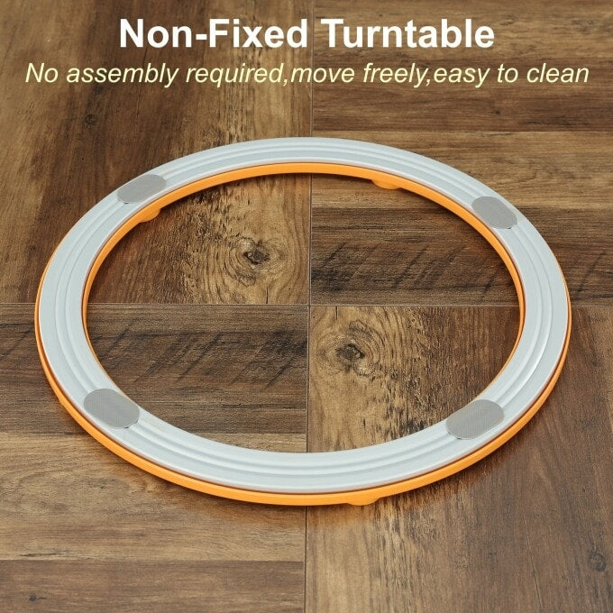 47.24" Round Dining Table for 4-6, Kitchen Table with Removable Lazy Susan