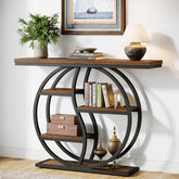 47.2" Console Table, Sofa Table Entryway Slim Table with 5-Tier Storage 3