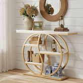 47.2" Console Table, Sofa Table Entryway Slim Table with 5-Tier Storage 3