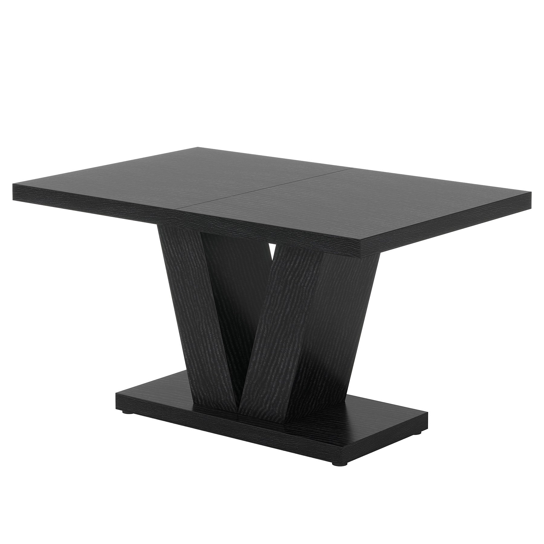 47" Dining Table, Farmhouse Wooden Kitchen Dinner Table with Duty Pedestal