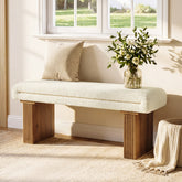 47" Modern Entryway Bench, Footrest Ottoman Window Bench with Seating for Entryway 3