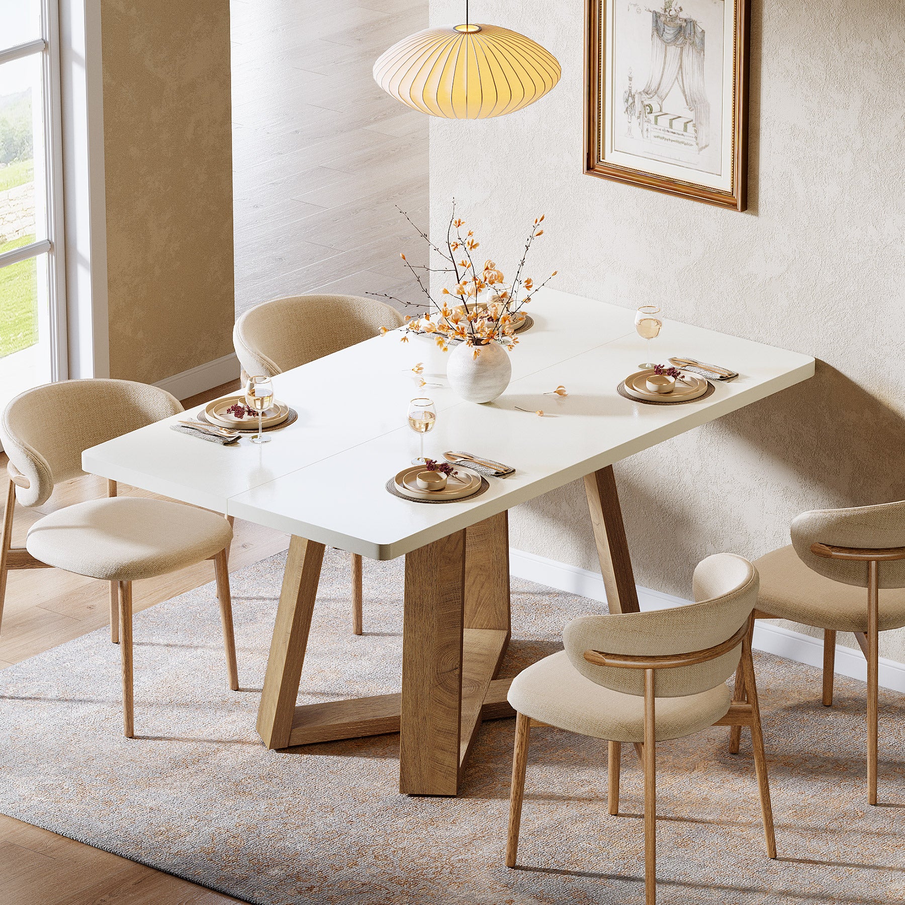 47 Inch Rectangular Dining Table - Thumbnail 2