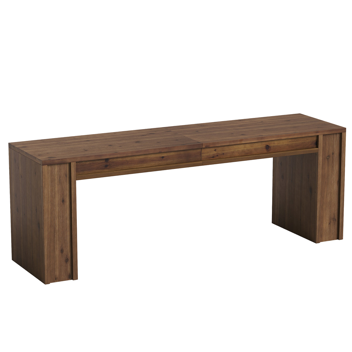 78.7" Solid Wood Dining Table for 6-8, Rectangular Kitchen Table with Thick Block Legs