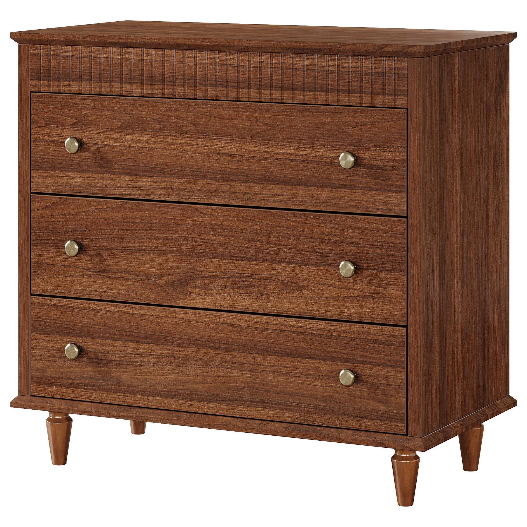 Nightstand with 3 Drawers, 31.5" Oversized Bedside Table with Mental Handles