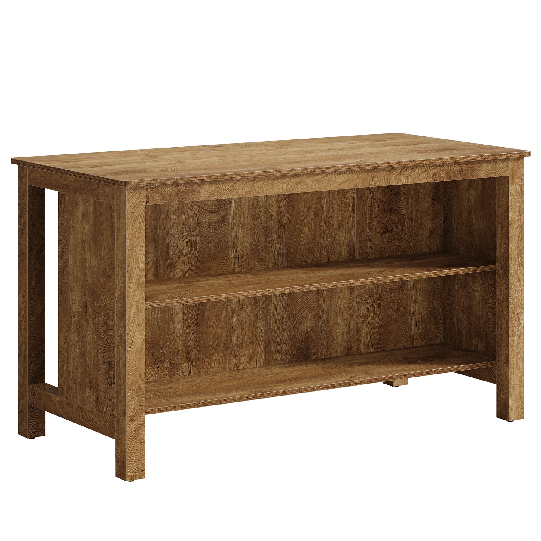 59" Kitchen Island, Farmhouse Stationary Island Table with Storage for Kitchen