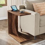 C-Shaped End Table, Sofa Side Table Couch Table for Small Space