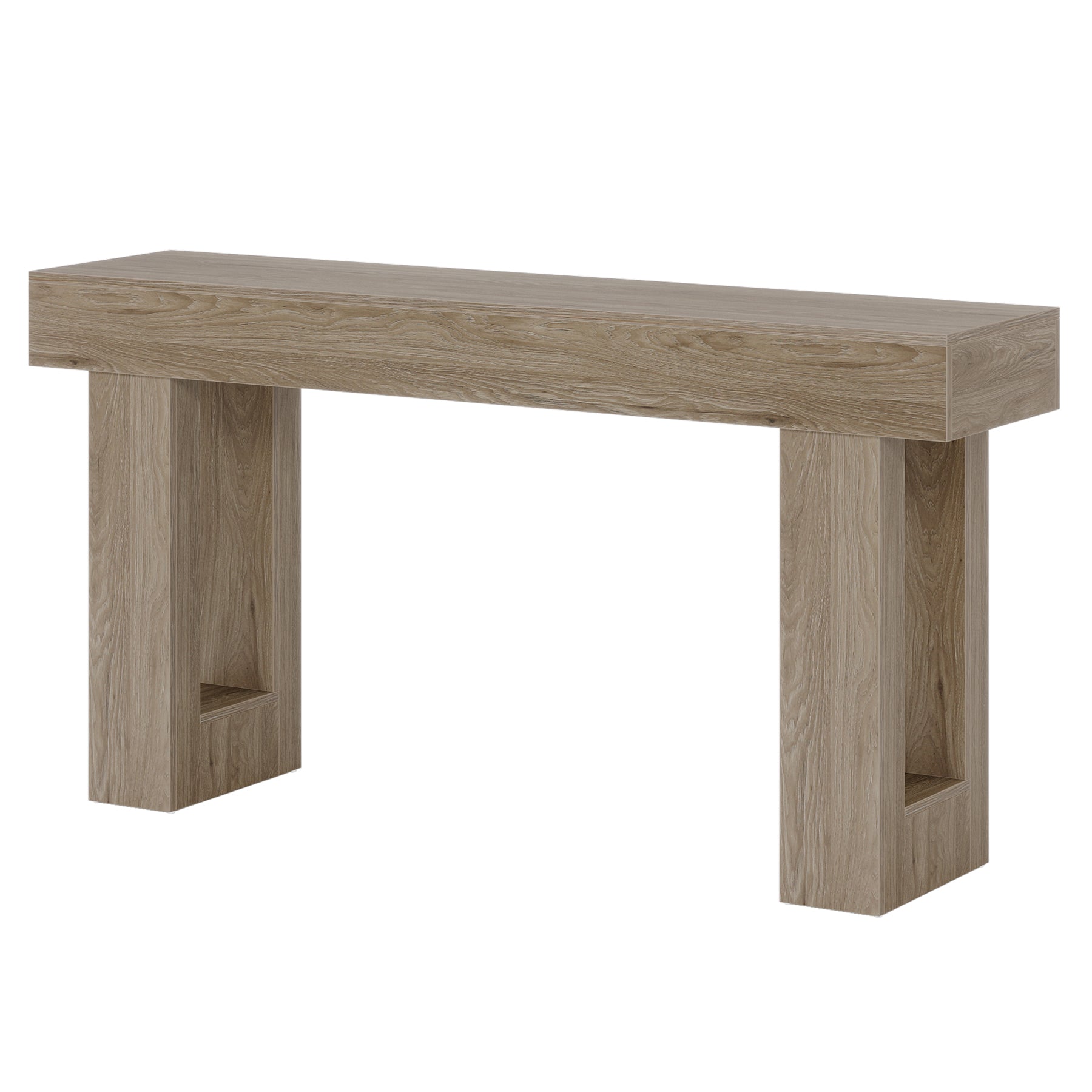 63" Farmhouse Console Table, Long Rectangular Sofa Table for Entryway