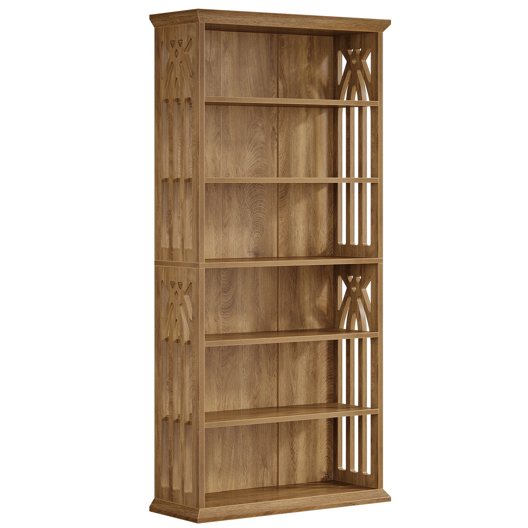 6-Tier Bookshelf, 75" Bookcase Display Shelves Storage Etagere