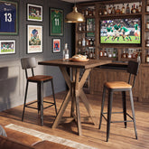 31.5" Square Bar Table, Solid Wood Counter-Height Pub Table for Kitchen, Home Bar 3