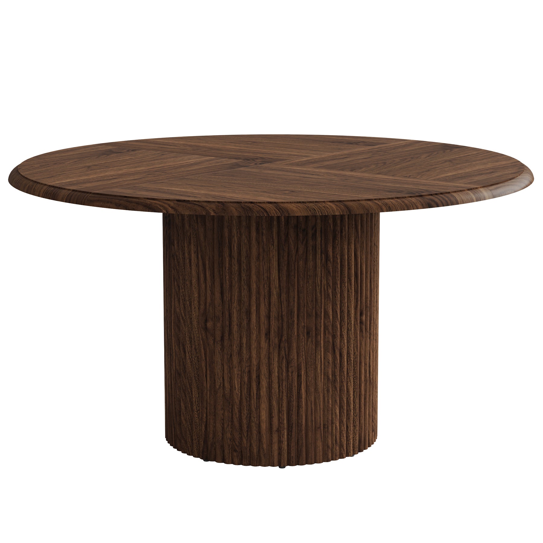 Round Dining Table, 47.24" Farmhouse Kitchen Table with Metal Base for 4