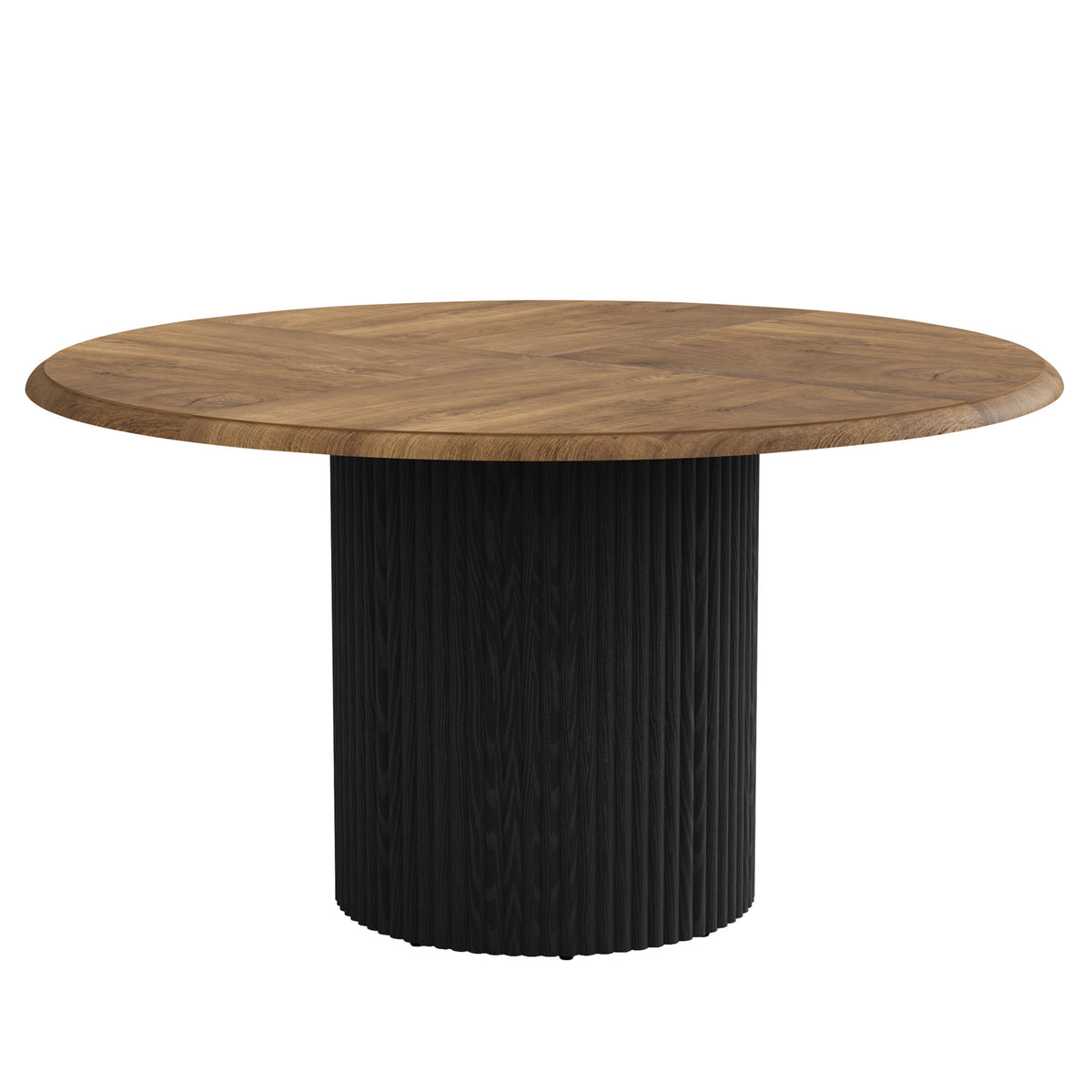 47.24" Farmhouse Round Dining Table for 4-6 with Sturdy Pedestal Base