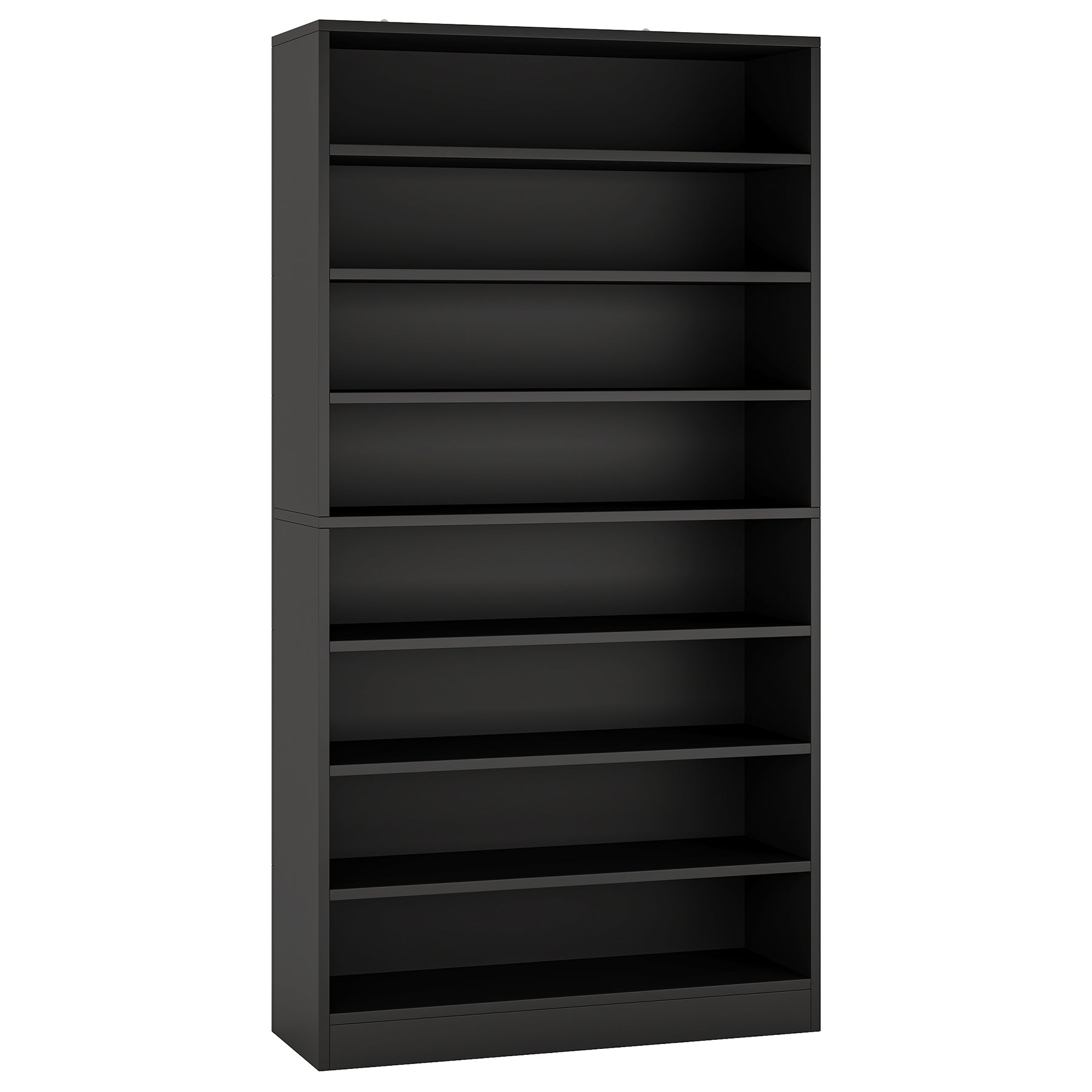 71" Bookcase, Modern 9-Tier Bookshelf Freestanding Display Shelf