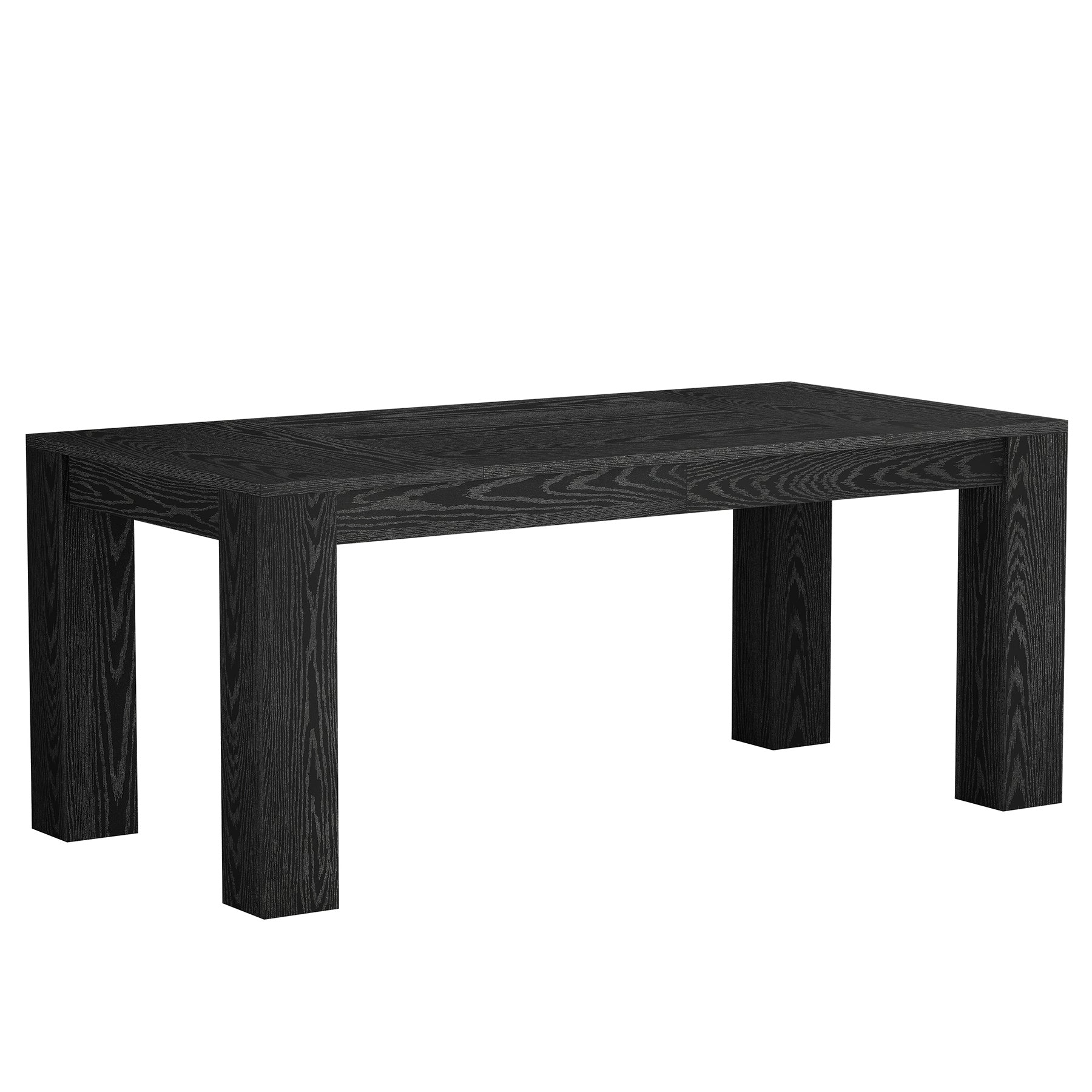 63" Dining Table, Farmhouse Kitchen Dinner Table for 4-6 People