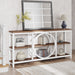 Console Table, 70.9" Narrow Sofa Table with 3 Tier Storage Shelves Tribesigns