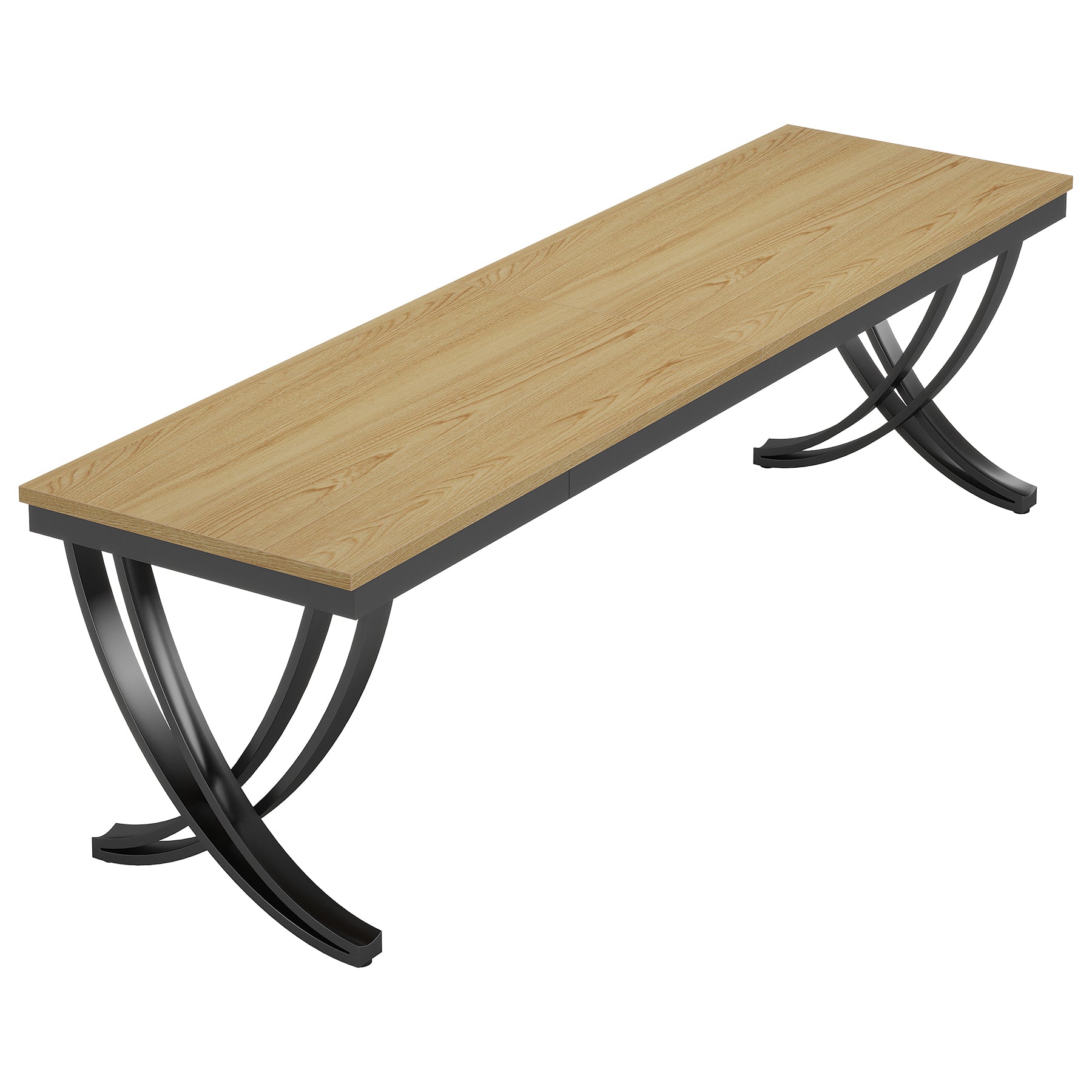 78.74" Two Person Desk Industrial Double Computer Desk with Metal Frame