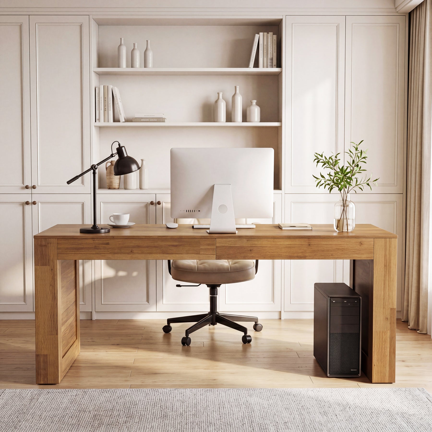 78.74" Two-Person Desk, Double Computer Desk Writing Table for Home Office