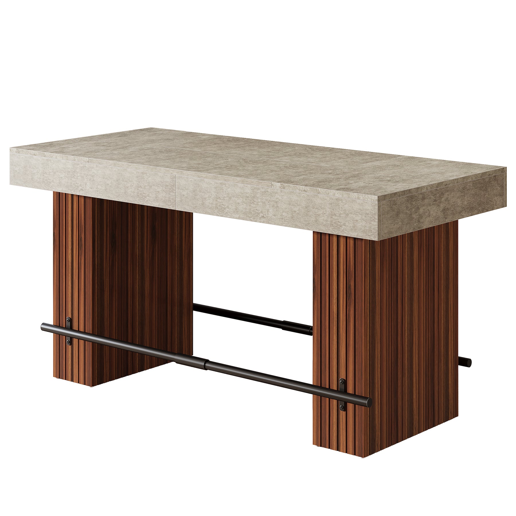62.2" Bar Table, Industrial Counter Height Pub Dining Table