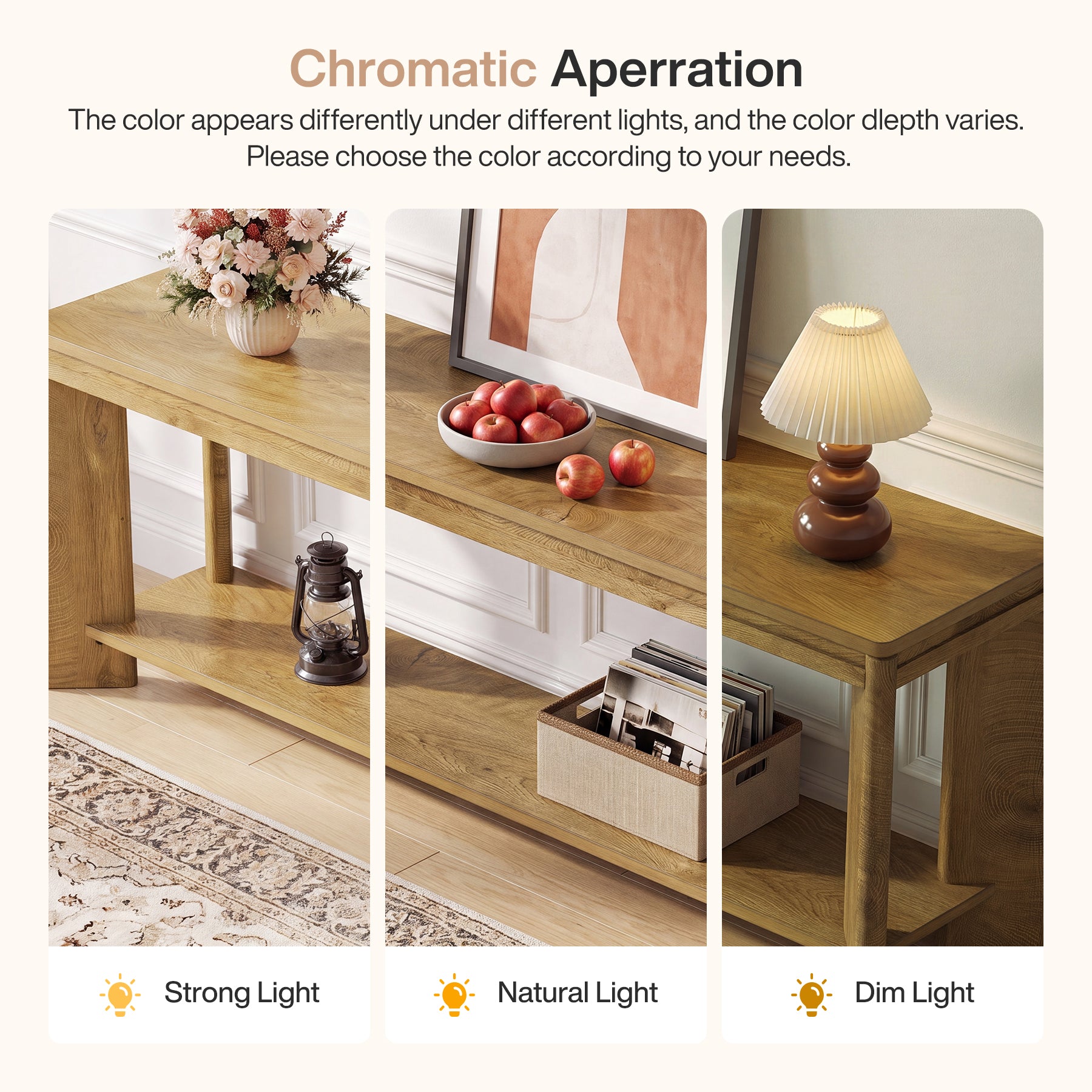 63" Console Table, 2-Tier Sofa Entryway Table with Storage for Hallway, Living Room