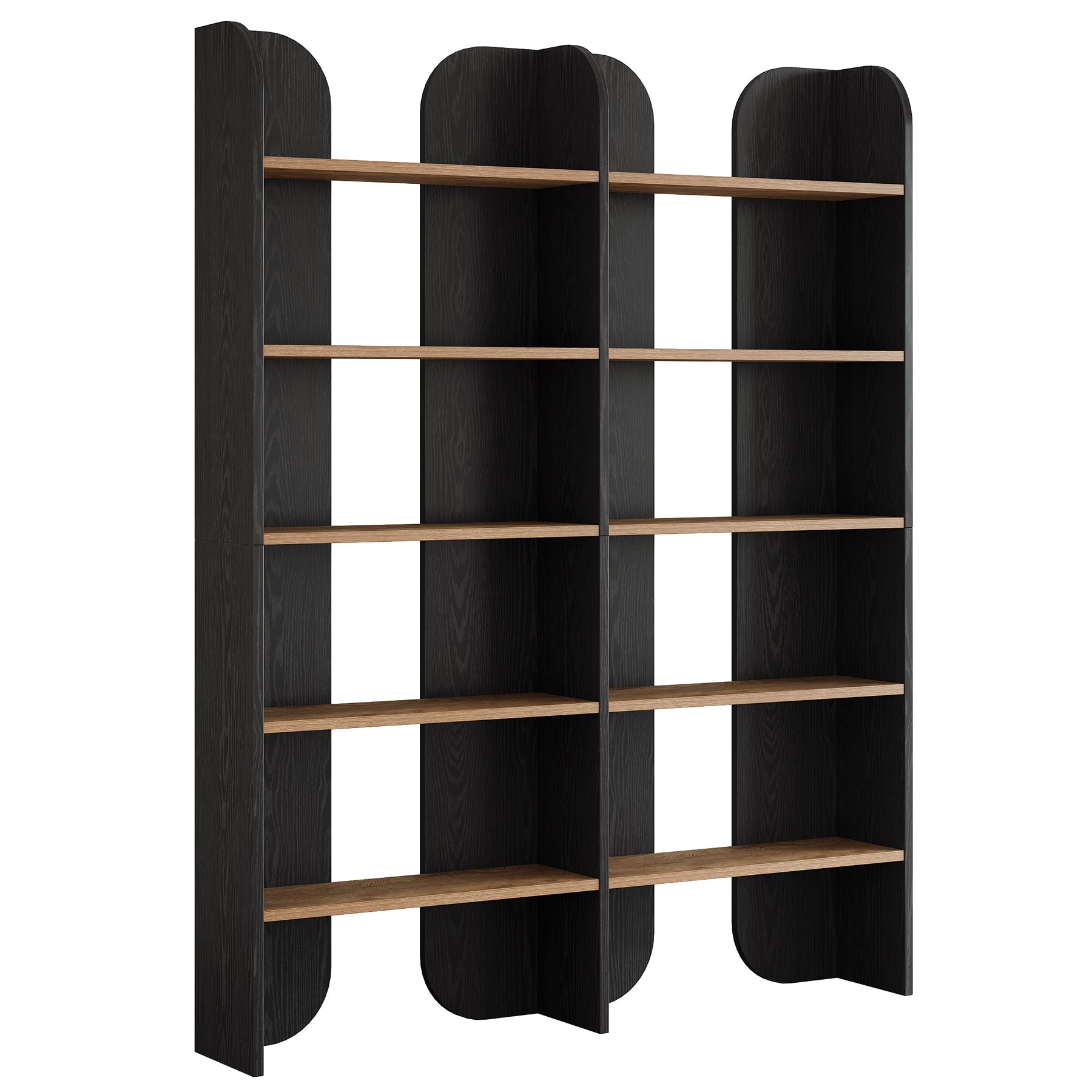 70.8" Bookshelf, 5-Tier Bookcase with Open Display Shelves