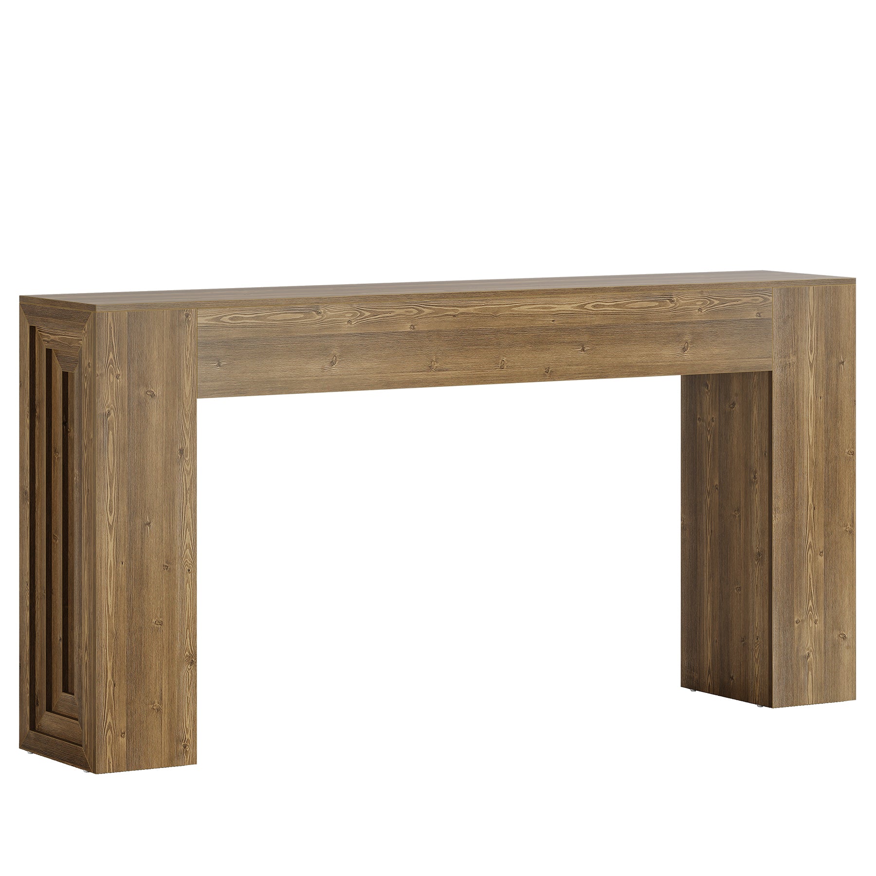 63" Console Table, Rustic Sofa Table Hallway Table with Stable Legs