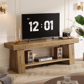 63" TV Stand for TVs up to 75", Entertainment Center with Open Storage Shelves 3