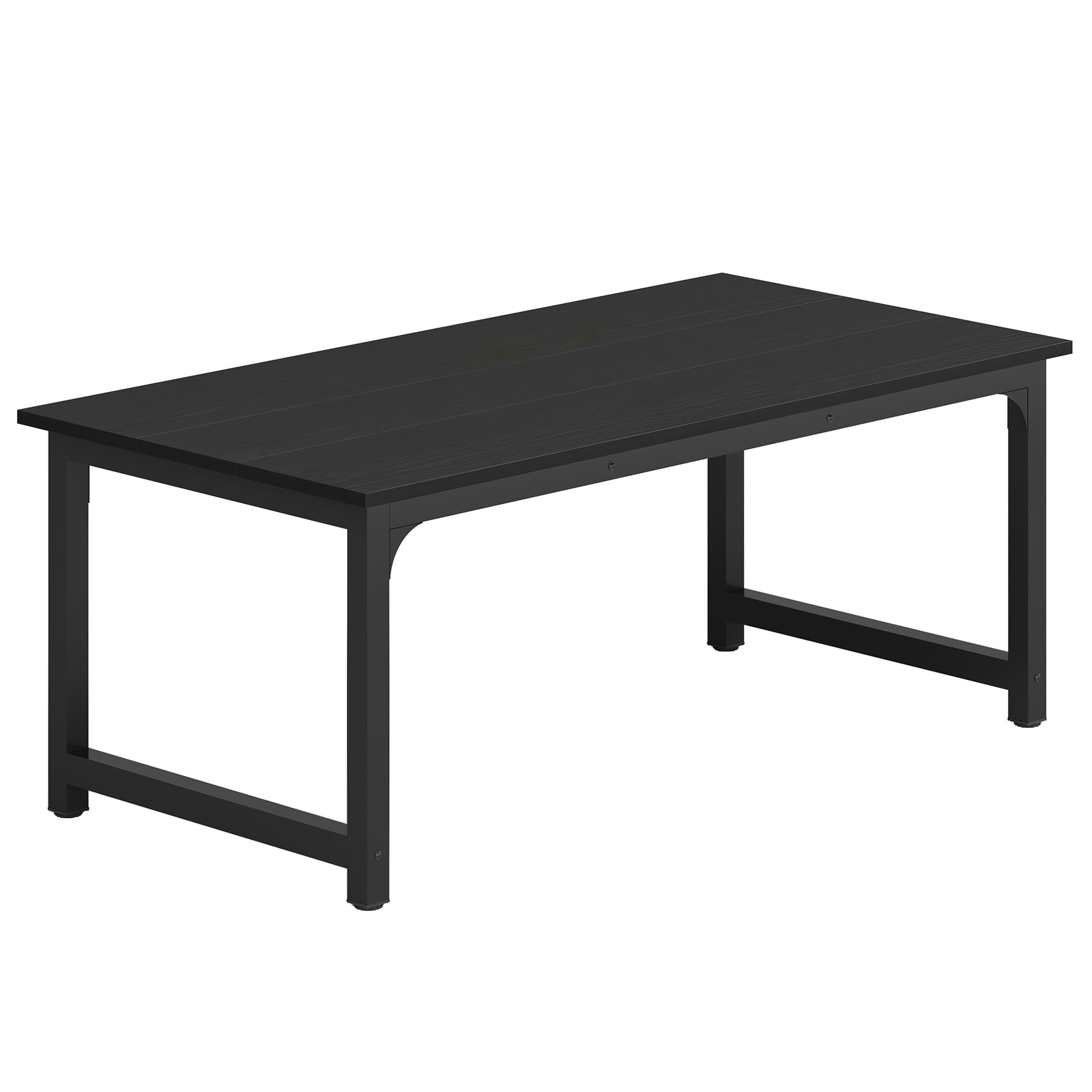 63" Rectangular Dining Table for 6–8 People, Industrial Wood Kitchen Table