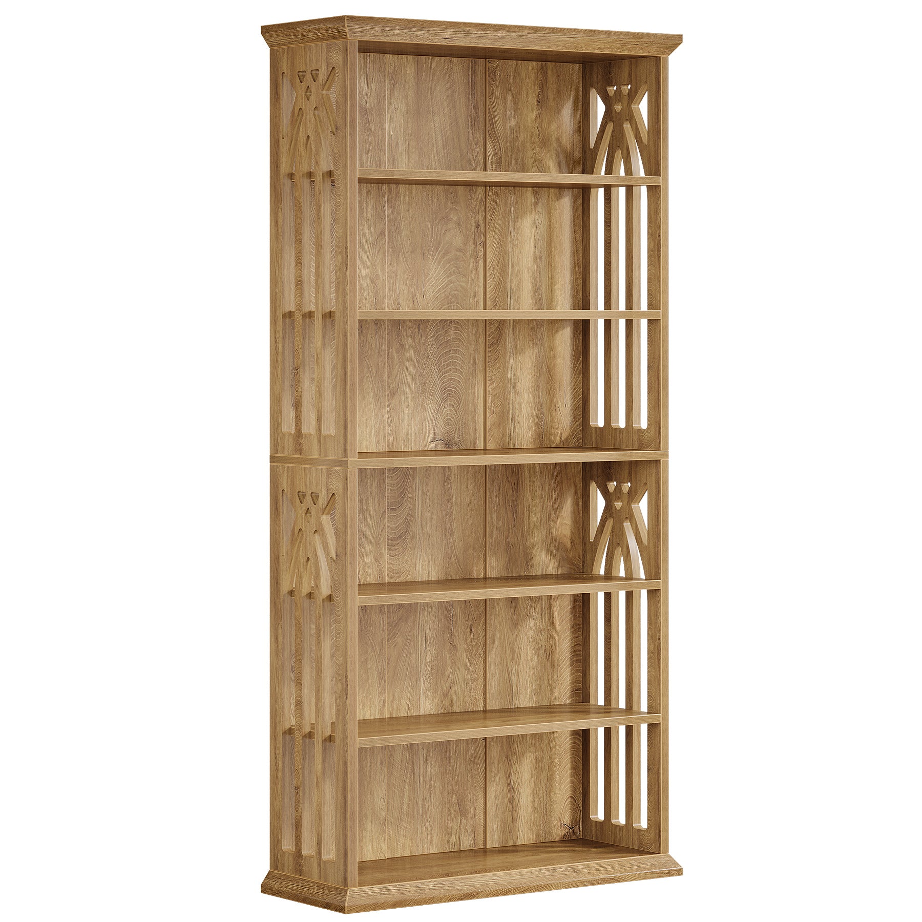 6-Tier Bookshelf, 75" Bookcase Display Shelves Storage Etagere