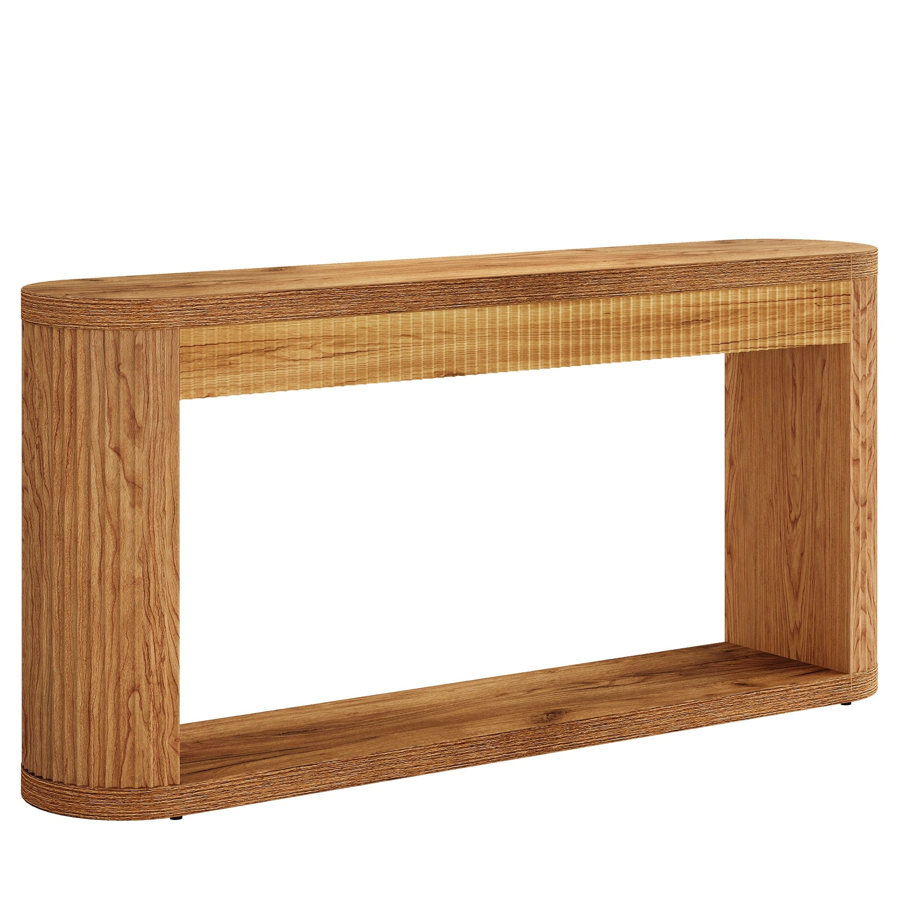 63" Console Table, Fluted Sofa Table Entryway Foyer Table