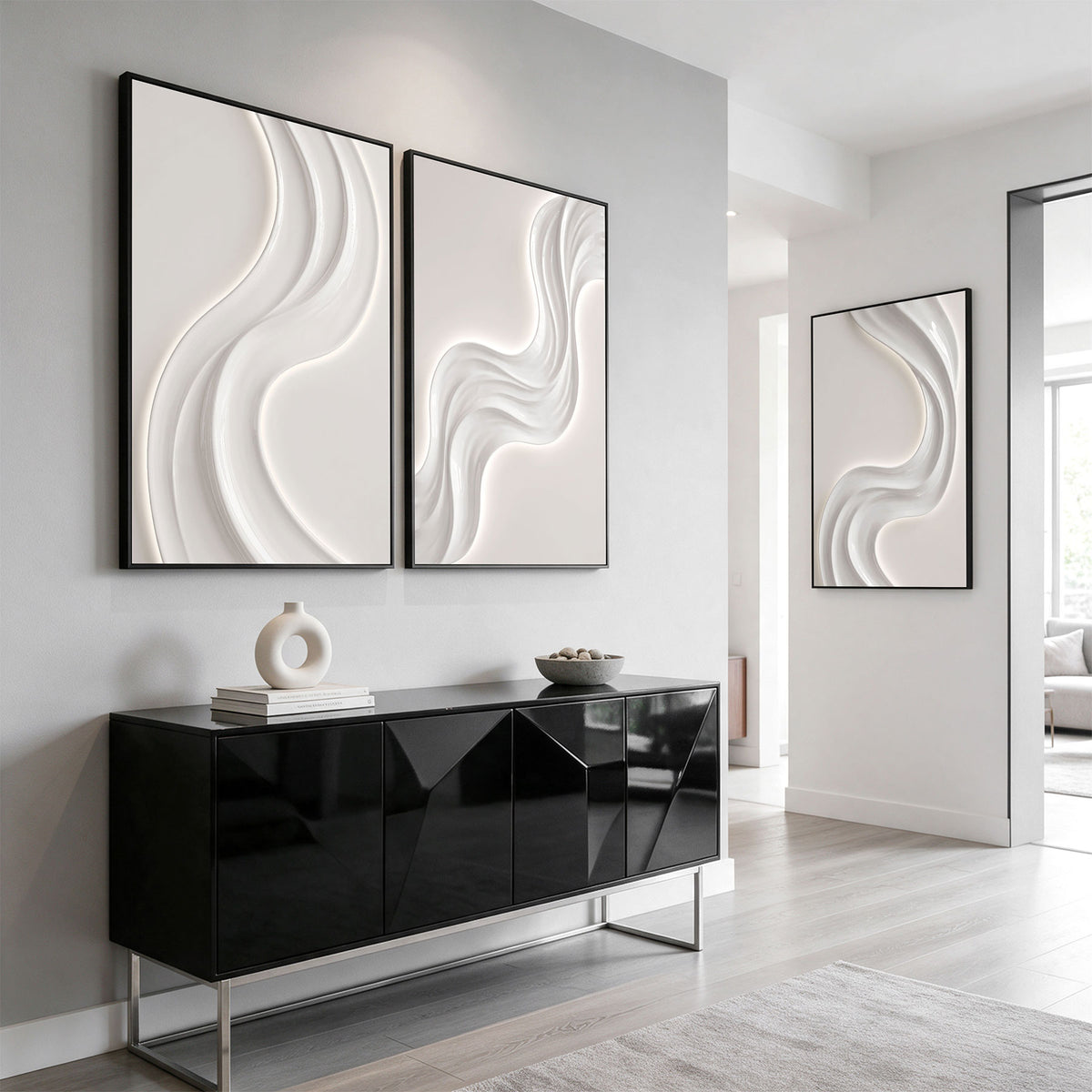 Tribesigns 24x36in Large Framed Modern Abstract Wall Art for Living Room