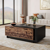 Extendable Coffee Table, Center Table Cocktail Table with 2 Storage Drawers 3