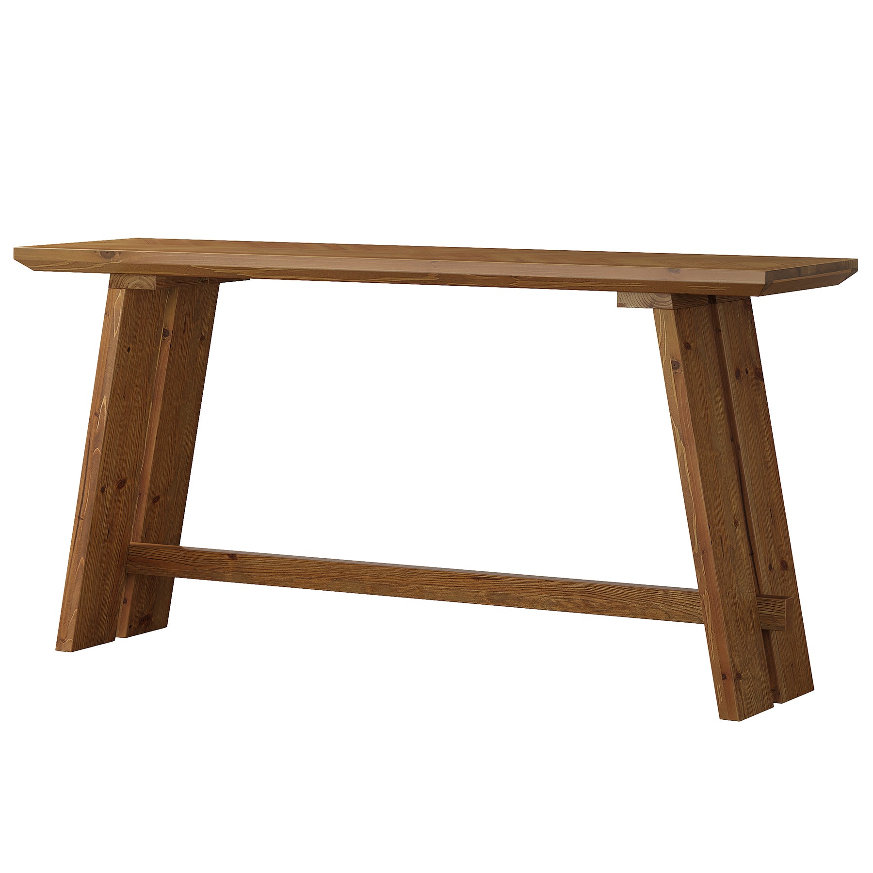 Solid Wood Console Table, 63" Farmhouse Sofa Table Behind Couch