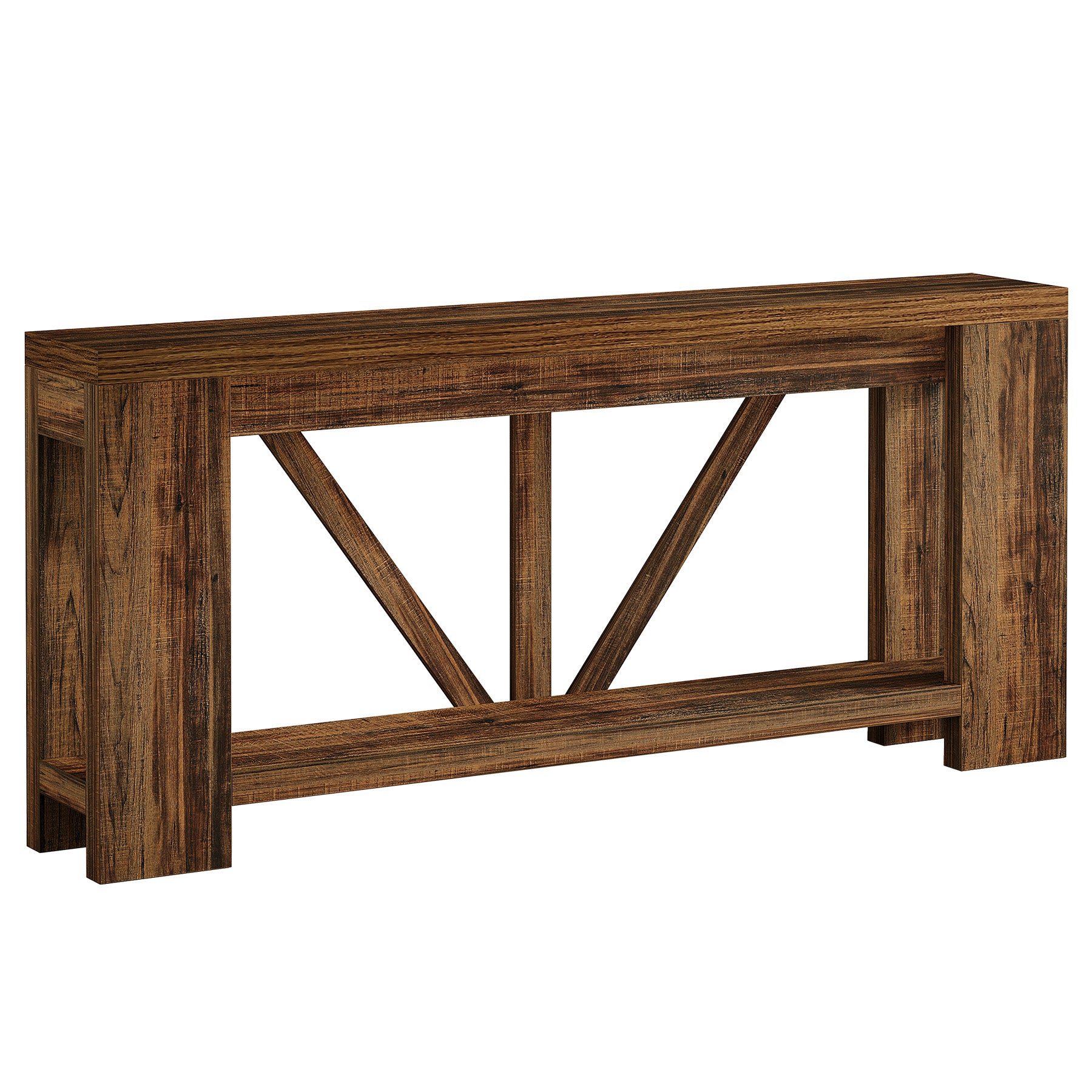 70.8" Console Table, 2-Tier Long Sofa Table Hallway Table