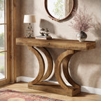 43.3" Console Table, Unique Sofa Table Behind The Couch with Curved Legs