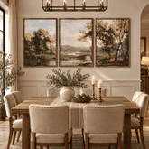 Tribesigns Vintage Pastoral Triptych, Classic Landscape Wall Art 3