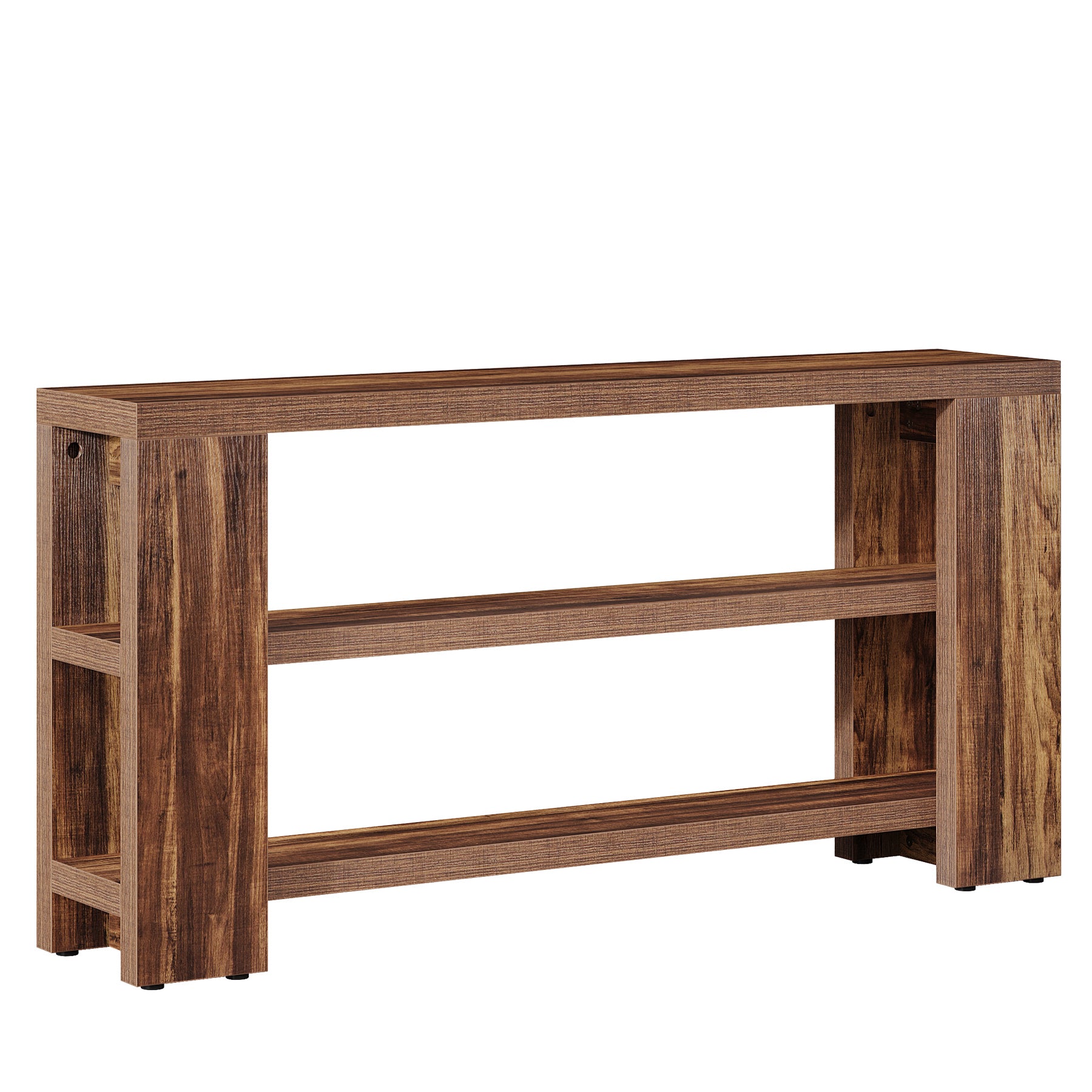 70.9" Console Table, Wooden 3-Tier Sofa Foyer Table