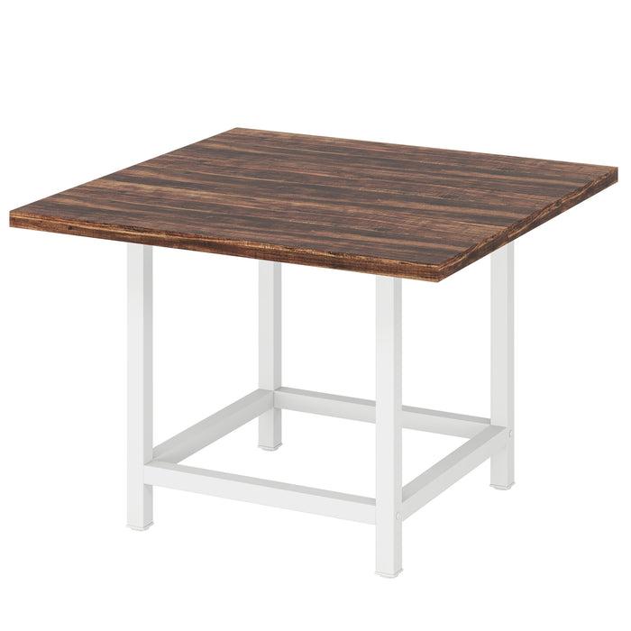 Dining Table, Rustic Square 39"x 39"x 29" Kitchen Table for 4 Tribesigns