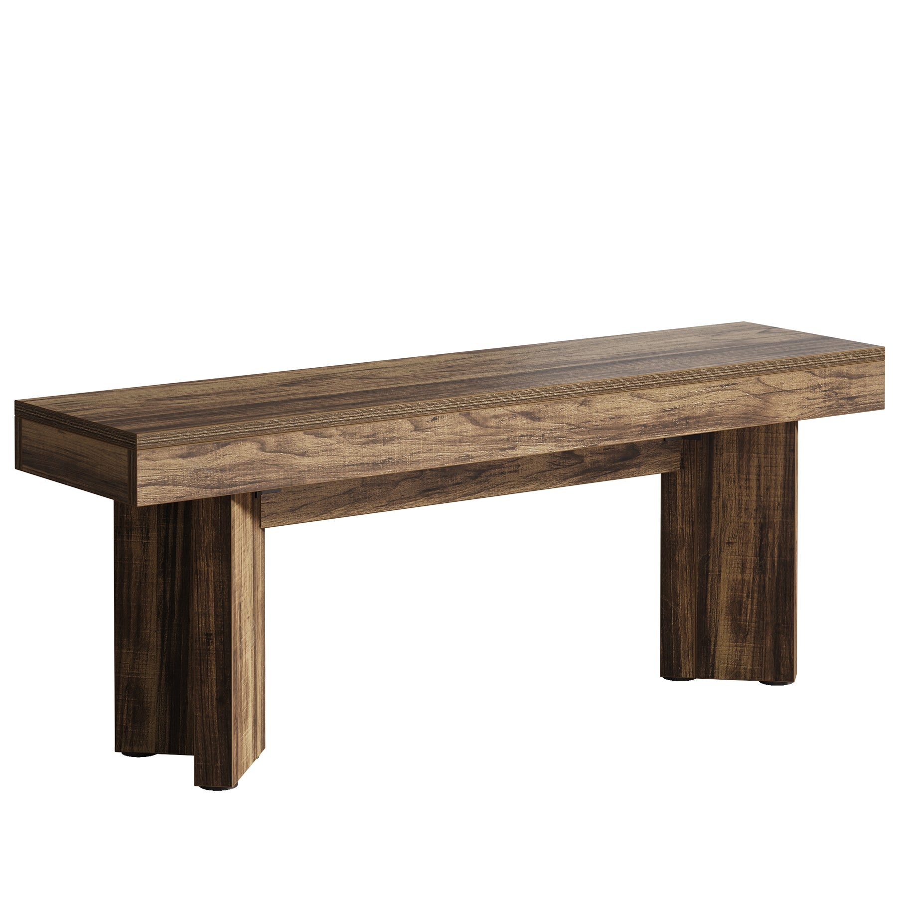 47" Kitchen Table Bench, Farmhouse Dining Bench with Sturdy Frame