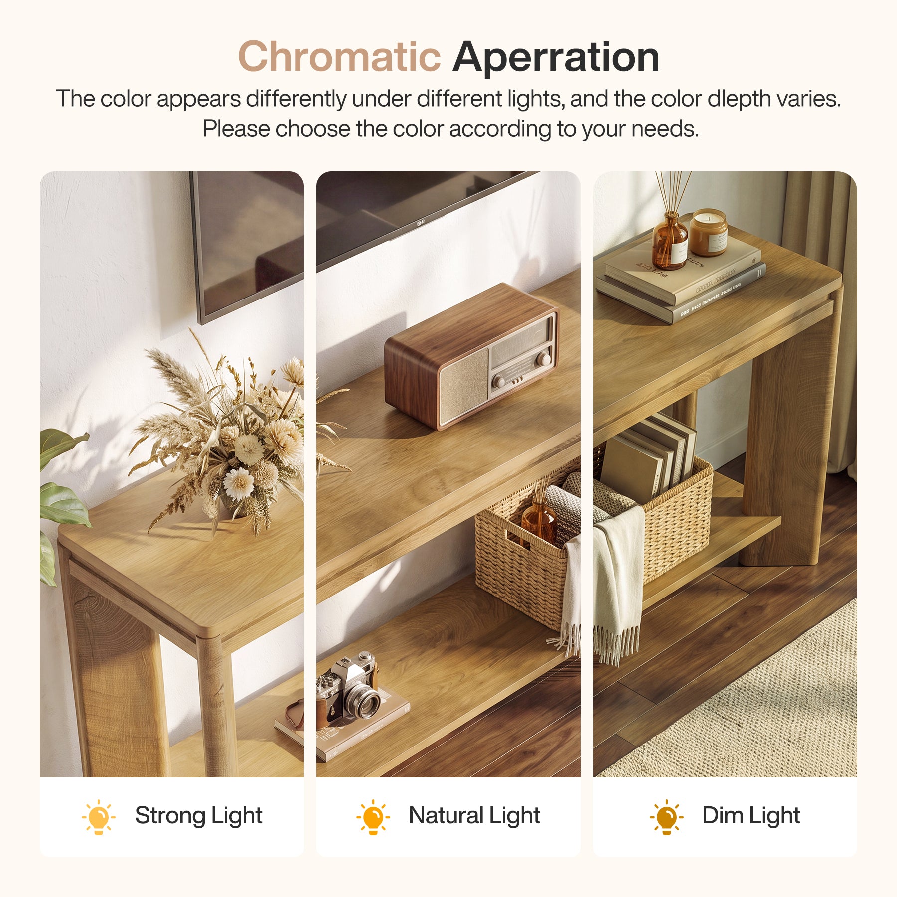 63" TV Stand for TVs up to 70", Entertainment Center with 2-Tier Shelves for Living Room