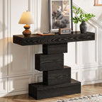 42 Inch Console Table, Narrow Entryway Table with Geometric Base