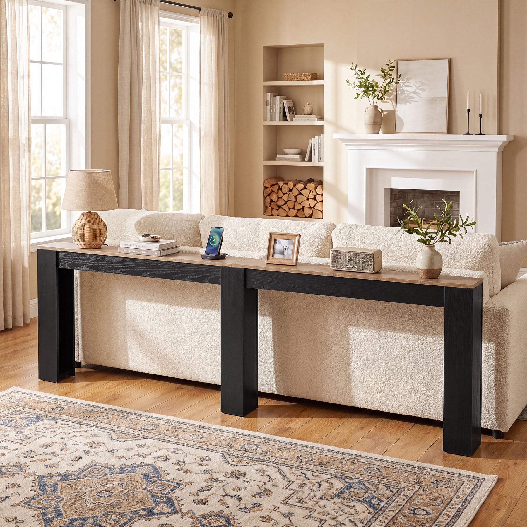 Tribesigns 94.5-Inch Extra Long Console Table with 5.9-Inch Depth, Narrow Sofa Table for Living Room